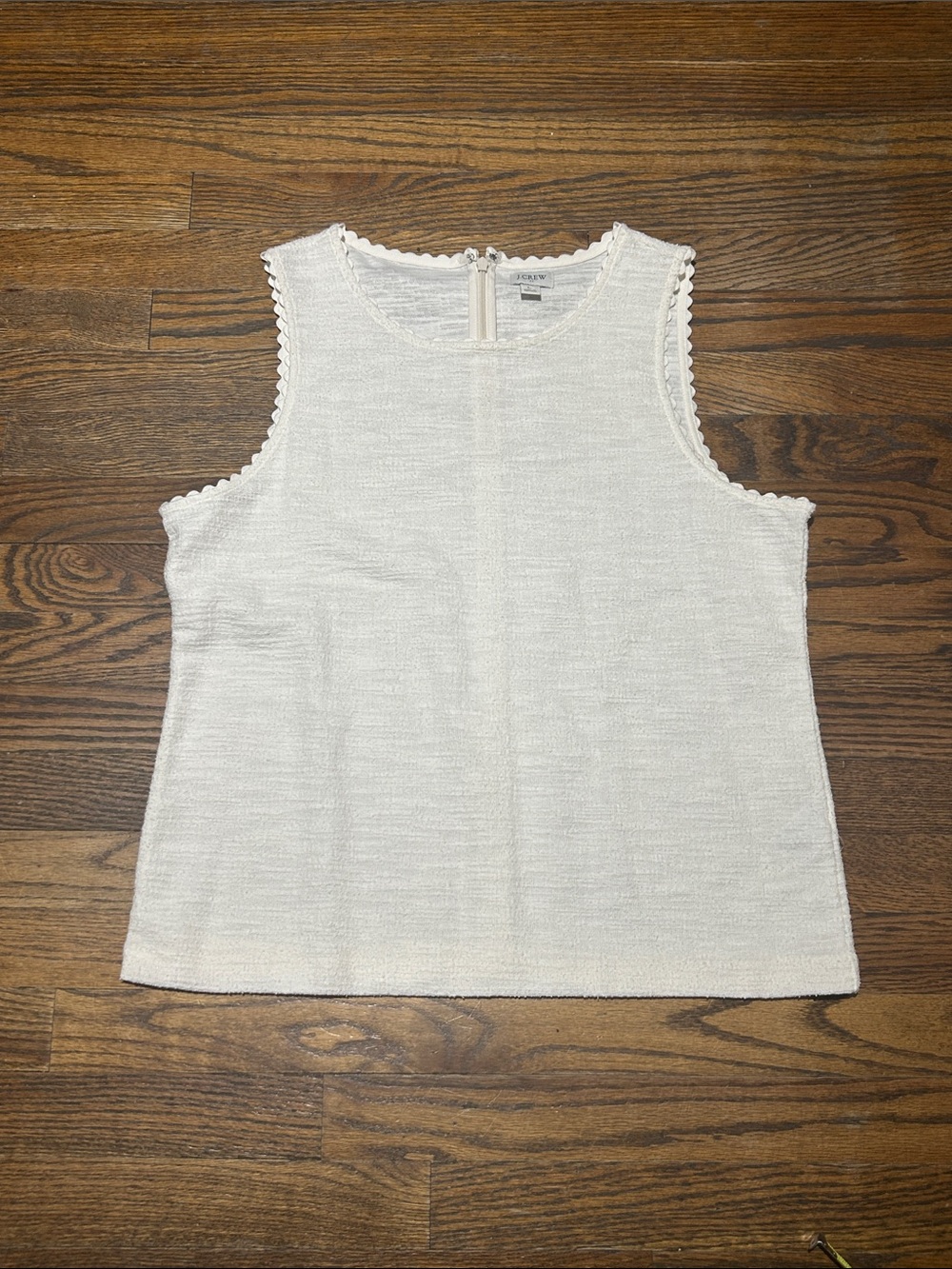J. Crew  textured-Trim Tank Top